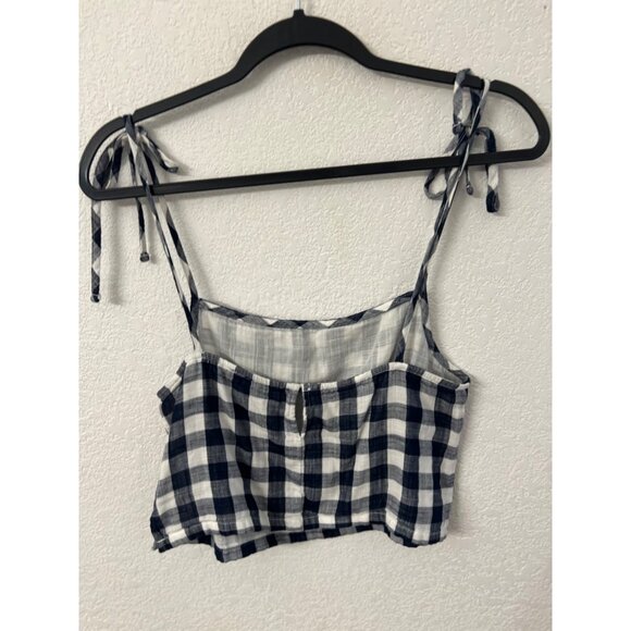Forever 21 Womens Gingham Crop Top With Adjustable Straps Size S - Picture 3 of 6